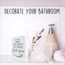 4 x 6 Wooden Block Sign - If At First You Don't Succeed - White Wooden Plaque Bathroom Tabletop Decor Gifts For Friends Family - Home Desk Toilet Restroom Decorations & Supplies - A11