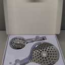 Dual Handheld Shower Head Combo, 2-in-1 Rain Shower Heads System 8 Inch Rainfall Shower Head and 10 Modes High Pressure Hand Held Showerhead with Built-in Power Wash (Chrome)