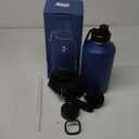 Water Bottle Insulated 64 oz with Straw & 3 Lids, Coolflask Half Gallon Water Jug Large Metal Stainless Steel Wide Mouth for Sports, Gym or Office, Non-BPA Keep Cold 48H Hot 24H, King's Blue