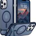 Temdan Magnetic Compatible with iPhone 13 Pro Case, [Built-in Invisible Kickstand][Compatible with MagSafe] [Military Grade Shockproof] Slim Translucent Matte Phone Case for iPhone 13 Pro 6.1" (Blue)