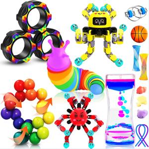 Stocking Stuffers for Kids Adult, 15Pack Fidget Toys Bulk Sensory Autism ADHD Autistic Valentine's Day Gift Figette Classroom Treasure Prize Box School Special Need Stress Anxiety for Age 5-7 8-12