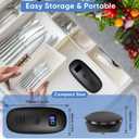 Electric Can Opener, Rechargeable Can Openers Automatic with LED Display Hands Free for Arthritis Seniors, Cordless Can Opener Electric Smooth Edge, Auto Stop, Portable Gadgets for Almost Cans Kitchen, Black