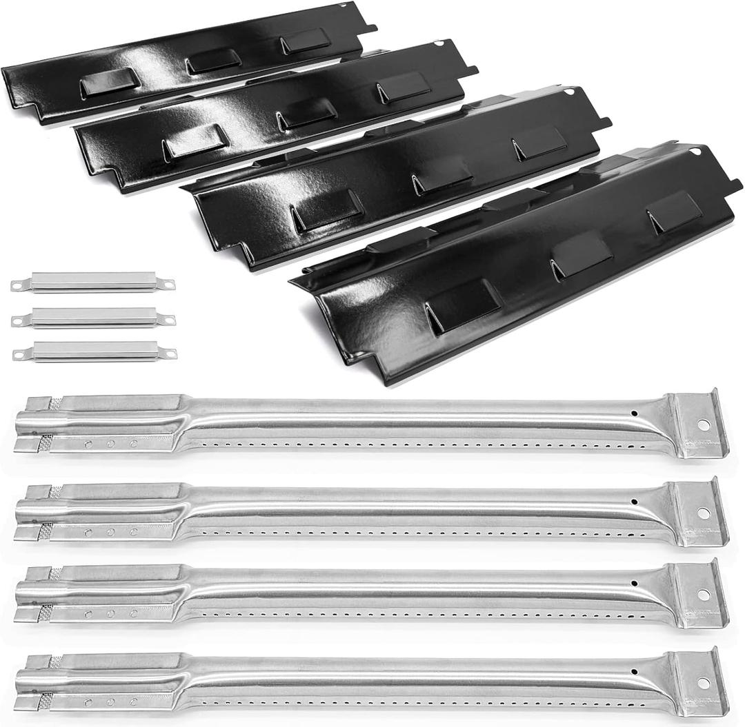 Grill Replacement Parts for Charbroil 463441514, 463441312, 463441513, 463440109, 461442114 Grill Models. Grill Heat Plate Tent Shields, Burner Tubes and Crossover Tubes Kit.