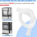 Ice Maker Drain Tube Fit for GE 2.0 Ice Maker, Water Line Replacement for Older GE Opal Nugget Countertop Ices Maker, External Silicone Water Tube Fit for Opal Ice Maker Tubing Replacement Parts