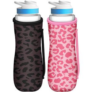 Water Bottle Sleeve for Cirkul 22 oz - 2 Pack Bottles Cover Holder Carrier Bag with Side Handle