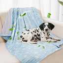 Dog Cooling Blanket Lightweight Self Cooling Blanket Bed Cover for Small Medium Dogs Washable Dog Cat Summer Blanket for Bed Cover Couch Sofa(Blue) S (S:28*21inch)