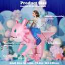 Axolotl Inflatable Costume Halloween Blow Up Costume adult axolotl costume for Holiday Party Cosplay Pink (Pink)