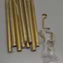 1” Diameter Curtain Rods Itself is 30 to144 inch 1 Pack Fit 30-142 inch, 66 to 120 inch Window with Heavy Duty Adjustable Rod Gold Curtain Splicing Metal Extra Long Curtain Rod for Windows