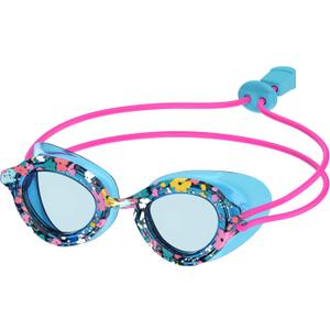 Speedo Kids' Swim Goggles Sunny G Ages 3-8 (Bachelor Button Multi Ditsy/Celeste)