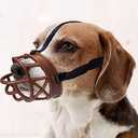 Mayerzon Basket Dog Muzzle for Small Medium Large Dogs, Breathable Silicone Muzzle for Anti-Biting and Anti-Chewing with Soft Padded and Adjustable Head Strap Allows Drinking