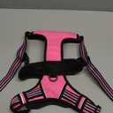 rabbitgoo Dog Harness No Pull with 2 Leash Clips, Adjustable Soft Padded, Reflective Oxford No Choke Pet Vest with Easy Control Handle for Large Dogs, Hot Pink, L