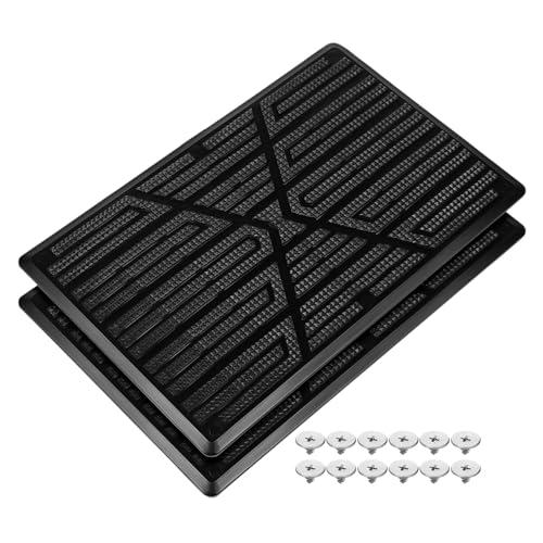 PRETYZOOM 2-Pack Car Floor Mat Heel Pad, Universal Anti-Skid Rubber Heel Scuff Plate, Auto Home Carpet Protector Patch for Driver Side Gas Pedal Foot Rest