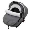 Winter Carseat Cover, Sherpa Fleece Baby Car Seat Cover for Cold Weather, Warm Snug Infant Car Seat Canopy for Boys Girls, Universal Newborn Carrier Covers Protect Baby from Snow Wind (Gray)