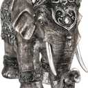 Red Lantern 20" Auspicious Elephant Statue