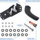 Premium Inside Door Handle, Front Left Driver Side, Plastic, Fits for 2007-2014 GM and Chevy Trucks, Replaces# 20833606, 20871488, 15936892, 91485, 80374