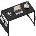 Pamray 32 Inch Computer Desk for Small Spaces with Storage Bag, Home Office Work Desk with Headphone Hook, Small Office Desk Study Writing Table (Black)