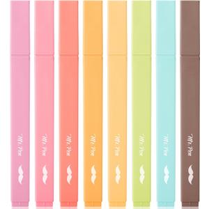 Mr. Pen- Aesthetic Highlighters, 8 pcs, Chisel Tip, Autumn Colors, Cute Highlighters Assorted Colors