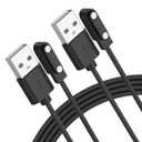 Vancle 2 Pack for Gloryfit Smart Watch Charger, Magnetic USB Charging Cable for GloryFit T80 T70 T60 T50 P99 P98 Smart Watches (Pin spacing 4mm)