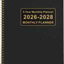 Monthly Planner 2026-2028, 3 Year Calendar 2026-2027-2028 Monthly Planner, JAN 2026 - DEC 2028, 8.5" x 11", Spiral Bound, Notes Pages for School, Office, Home Planning - Black