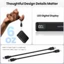 Mini Portable Charger, Small Power Bank 22.5W 10000mAh with Dual 22.5W Outputs, LED Digital Display, PD Fast Charging for iPhone 17 16 15 14 Pro Samsung(Black)