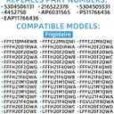 5304506131 Freezer Door Gasket Compatible with Frigidaire Crosley Kenmore Tappan Replaces 216522378 5304505531 4452758 AP6031565 PS11766436 EAP11766436