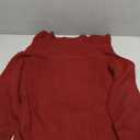 PRETTYGARDEN Women's Off The Shoulder Sweater Long Sleeve Tops 2026 Fall Loose Knit Pullover Sweaters Winter Clothes, Red, L