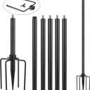 2 Bird Feeder Pole Kit 79.2 Inches, Bird House Pole for Outdoors Heavy Duty, 5 Base Prongs Adjustable Bird Feeder Stand for Bird House, Suitable for BF002A