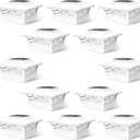 JOFIOS Solar Fence Post Lights, Cap Lights for 4x4/5x5 Vinyl Fence and 4x4/6x6 Wooden Post, Warm White/Cool White Lighting, White Solar Cap Outdoor Waterproof Decorate Garden Pathway Dcek Patio