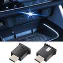 Mini USB LED Car Light, DC 5V Intelligent Interior Car Lights, Atmosphere Lamp for Car, Plug-in Interface, Suitable for Car, Laptop Keyboard, Home Office, Adjustable Brightness (Type C)