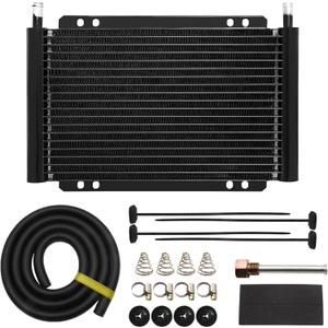 Aluminum transmission cooler kit,Cooling protection, Improving car performance,11 x 9.5 x 0.7 inches