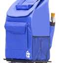 dbest products Stair Climber Bigger Trolley Dolly, Blue Shopping Grocery Foldable Cart Condo Apartment