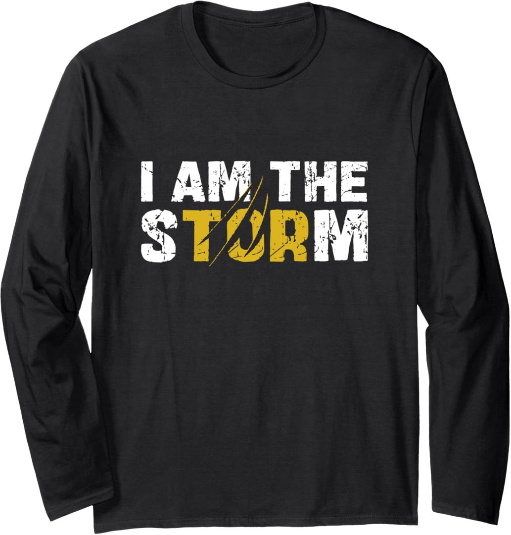I Am The Storm Long Sleeve T-Shirt (Small, Black)