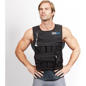 RUNmax 12lb-140lb Weighted Vest (Without Shoulder Pads, 50lb), Black
