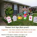 Alice Party Decorations Wonderland Yard Decor,Garden Tea Party Decorations Yard Stakes Stand Set, 1 Set Stacked Teacups and 1 Set Teapot with Brackets