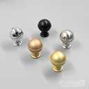 Alzassbg 10 Pack Matte Gold Cabinet Knobs, 1-1/4 Inch(30mm) Diameter Knurled Round Ball Kitchen Knobs for Cabinets and Drawers AL6048MGP