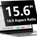 4 x Laptop Privacy Screen Protector 15.6 Inch with Hp Dell Acer Asus Samsung LG and More, Removable Security Shield Filter for 16:9 Aspect Ratio Portable Monitor Like MSI and More (15.6" Diagonal 16:9 1 Pack)