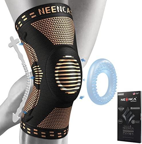 NEENCA Copper Knee Brace for Knee Pain, Knee Support with Patella Pad & Side Stabilizers, Compression Knee Sleeve for Sport, Workout, Arthritis, ACL, Joint Pain Relief, Meniscus Tear XL