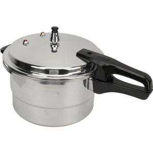 Stainless Steel Pressure Cooker, Kitchen Pressure Cooker for Induction and Stove Top, Pressure Canner with Safety Valves, Steaming Plate for Porridge, Noodles, 18CM 3L Capacity