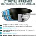 All-Clad D5 8 Inch Brushed Stainless Steel Pro Non Stick Frying pan, 5-Ply Stainless Steel Pan, Induction, Oven Broiler Safe 500F Skillet, Professional Cookware, Silver