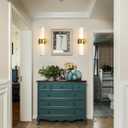 KSRYSZCQ Gold Wall Sconces Set of 2 Modern Indoor Dimmable Hardwired Wall Light with Acrylic Lampshade 18W Led Wall Lights for Bathroom Living Room Bedroom Hallway