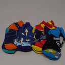 Kids Boys Ankle Socks No Show Low Cut Funny Cute Cartoon Novelty Cotton Socks 6 Pairs 5-8 Years