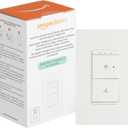 Amazon Basics Smart Ceiling Fan Control Switch, 4-Speed, Single Pole, Voice Control, Works with Alexa Only, Control from Anywhere, 2.4 GHz Wi-Fi, No Hub Required, White