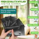 2 x 100Pcs Black Mylar Bags for Food Storage - Smell Proof Bag Small Ziplock Bag Organizer Kitchen Storage Small Jewelry Bags - 6x4 Heat Seal Bags Mylar Food Storage Bags Resealable Bags Candy Bags