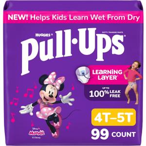 Pull-Ups Girls' Potty Training Pants, 4T-5T (38-50 lbs), 99 Count