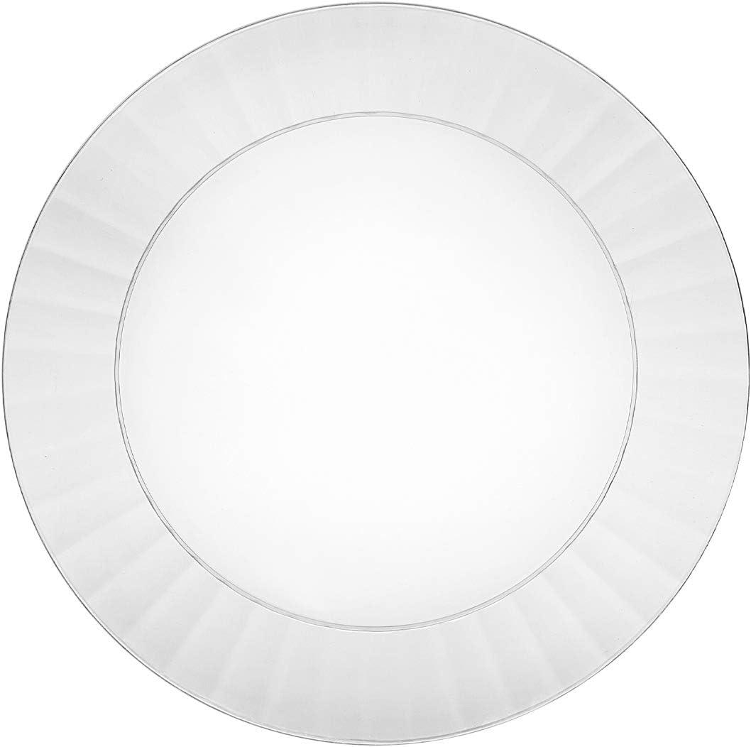 Party Essentials Deluxe Quality Hard Plastic 70 Count Round Party/Dessert Plates, 6-Inch, Clear