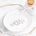 Mrs Jewelry Dish Ceramic Ring Trinket Tray Wedding & Engagement Gift for Mrs Storage
