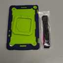 Case for Amazon Fire Max 11 inch Tablet (13th Generation, 2023 Release) Hybrid Shockproof 360 Rotating Multi-Functional Ring Stand Case with Shoulder Straps (Blue/Green)