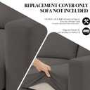 Sofa Cover for IKEA Friheten 3 Seat Sofa Bed Sleeper, Friheten Cover Sofa Cover, Polyester Machine Washable, Light Gray