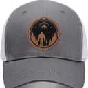 Bigfoot Sasquatch Gifts, Snapback Trucker Hats Cap Leather Patch Big Foot Gifts for Dad Men Bigfoot Lovers