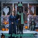 Paterr 2 Pcs Halloween Horse Scarf Hat Outfits Accessory Striped Scarf Hat for Horse Parade and Parties Costume Accessories (Green, Gray)